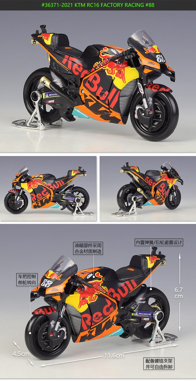 Maisto 1:18 Honda Rc213v Racing Car 2021 moto Gp #44 #93 Racing Imitation Alloy Motorcycle Model Finished Toy Gift Collection