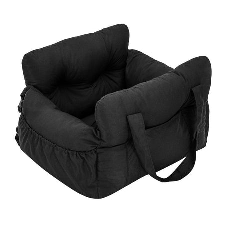Dog Car Seat with Safety Belt - Non-Slip Pet Car Bed for Small Dogs, Washable Travel Carrier with Secure Straps for Safe Car