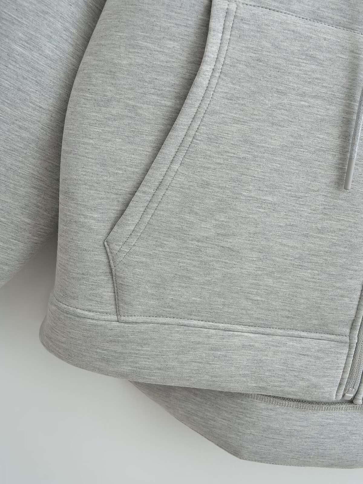 HH Autumn Winter Women's Zipper Hoodie Coat High Street Double Pockets Oversize Jakcet Loose Sweatshirts Outerwear Top