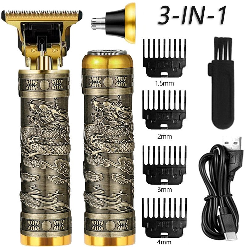 T9 3in1 Electric Shaver Rechargeble Hair Trimmer for Men Electric Hair Clipper Oil Shaving Head Electric Pusher Carving Care