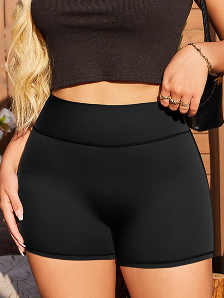 Summer Women's High-Waist Breathable Yoga Shorts High Elastic Running Tights Leggings Cycling Workout Gym Sports Shorts