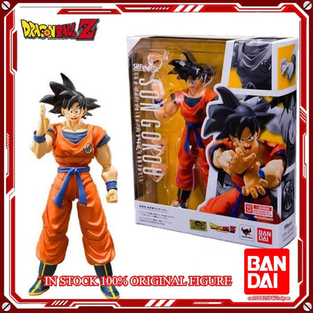 Original Bandai Dragon Ball Z SHF Son Goku 2.0 S.H. Figuarts A Saiyan Raised On Earth Action Figure Model Toys In Stock