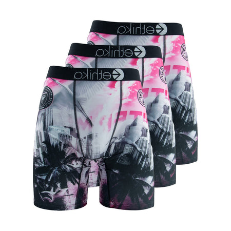 3Pcs ETHIKA Sexy Men Underwear Boxers Fashion Print Man Underpants Summer Breathable Panties Lingerie Plus Size Men Boxer Briefs