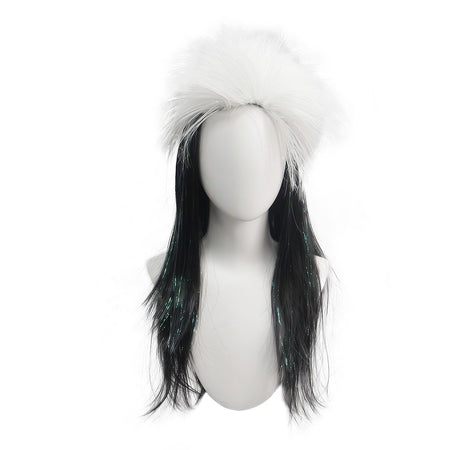 New Kill Matt Long Straight Hair Synthetic Wig Chemical Fiber Fluffy Punk Rock Style for Halloween Party