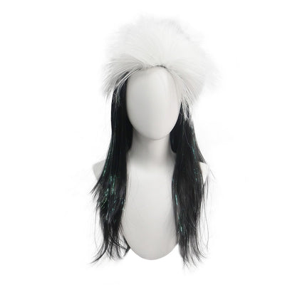 New Kill Matt Long Straight Hair Synthetic Wig Chemical Fiber Fluffy Punk Rock Style for Halloween Party