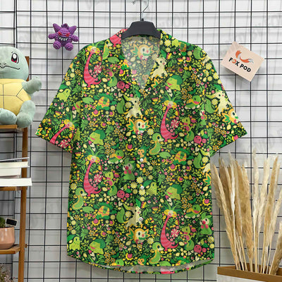 Men's Hawaiian Shirts For Men Casual Cartoon 3D Printed Shirts Loose Short-sleeve Beach Blouses Oversize Tops Camicias homme