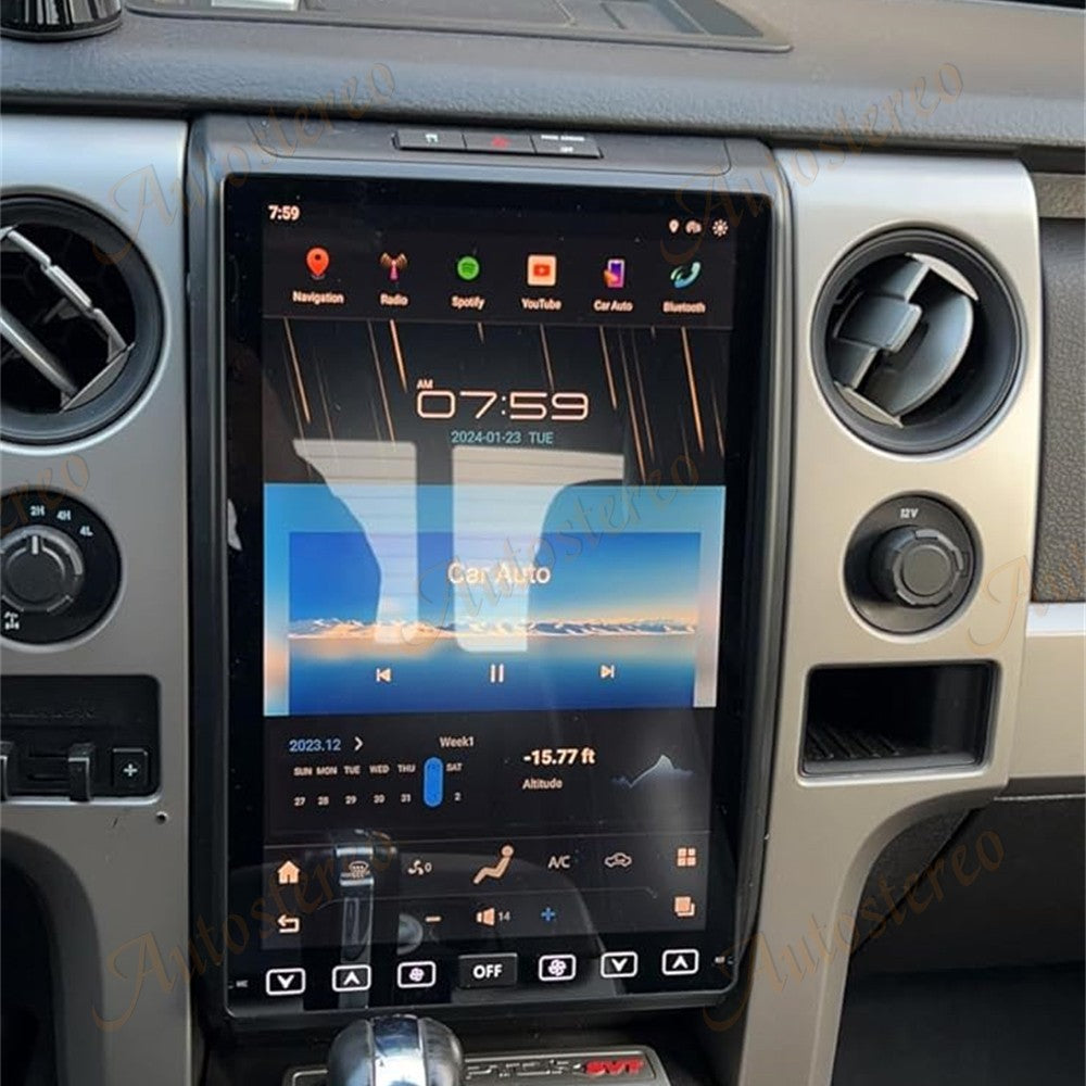 14.4 Inch Android 13 128GB For Ford F150 Raptor 2009-2014 Tesla Style Car GPS Navigation Multimedia Player Radio Tape Headunit