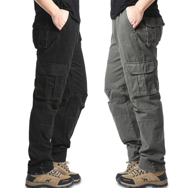 Big Size Men's Casual Sports Pants Stretch Waist Tactical Cargo Pants Man Hiking Pants Joggers Cotton Trousers