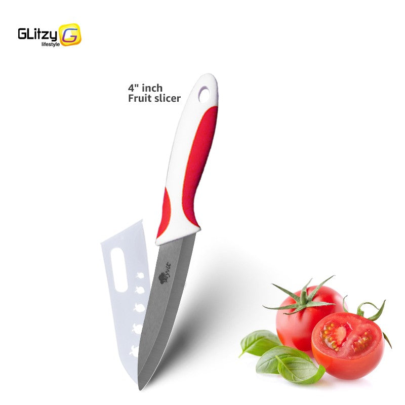 Kitchen Chef Knife Rustproof Fruit Paring Knife Ceramic Knife Household Utility Vegetable Slicing Knives Sharp Black Blades Cook