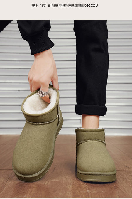 Mens Shoes Classic Top Quality Suede Leather Ankle Boots 2025 Winter Snow Boots for Men New Fashion Australia Boots 36-45