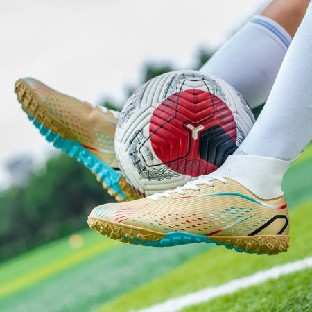 MenOutdoor Football Boots Professional Training Soccer Shoes Soccer Cleats Turf Futsal Match Grass Unisex Non-slip Breathable