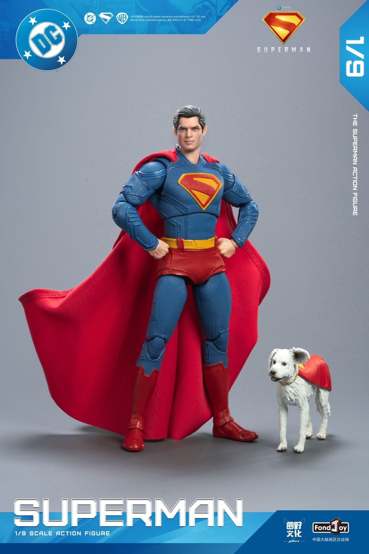 2026Hot Fondjoy Battle Damaged Superman Action Figure David Corenswet 1/9 New Superman Figure Pvc Joint Movable Kid Toy Boy Gift