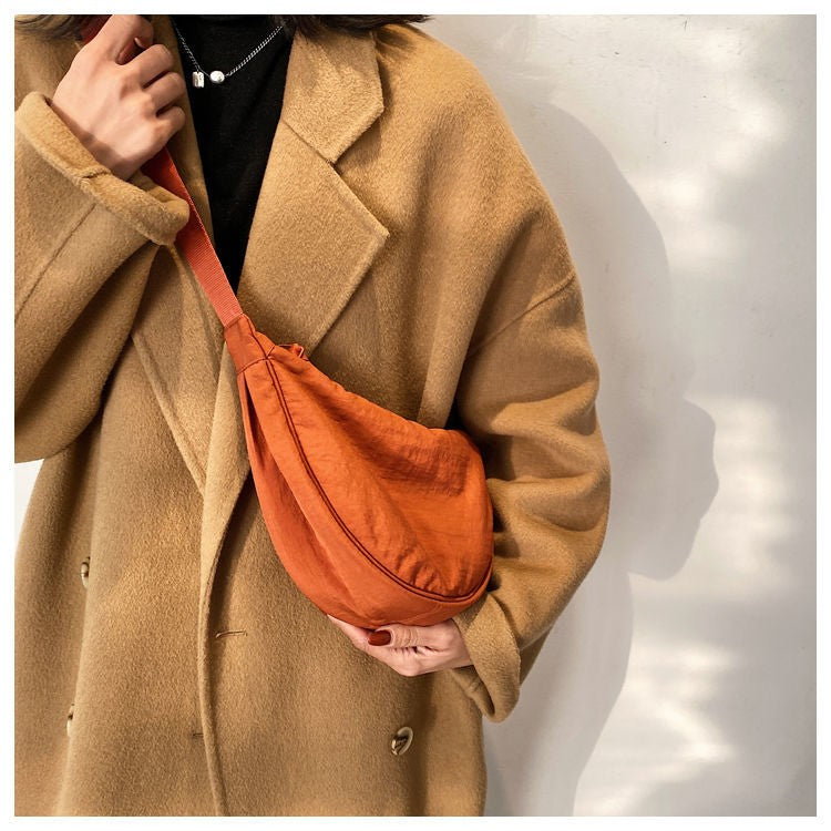 Upgraded Version Simple Design Women's Messenger Bag Nylon Hobos Small Shoulder Bags Vintage Female Girls Purse Cloth Handbags