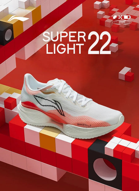 Li-Ning Men SUPER LIGHT 22 Light Running Shoes TEMPO BOUNSE Cushion BOOM FIBER LiNing Wearable Anti-Slip Sneakers ARBV001