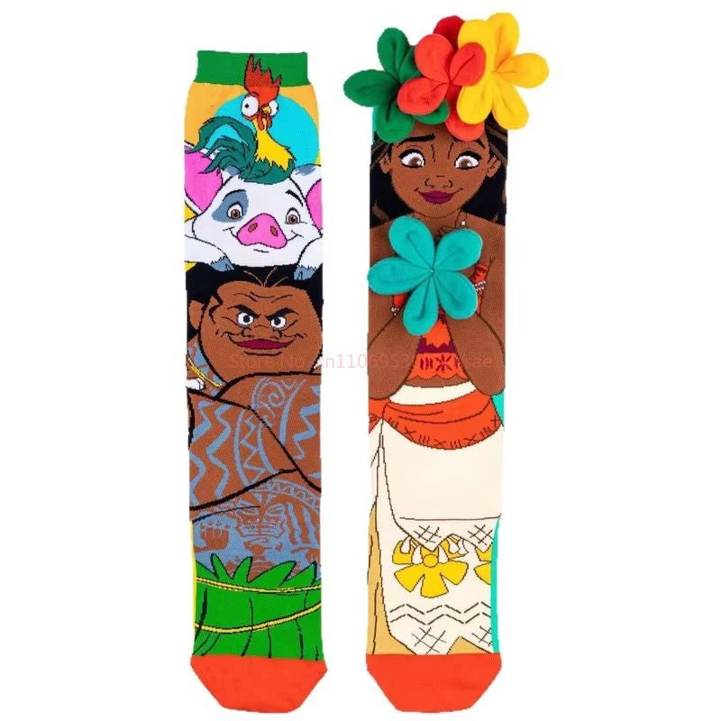 Christmas Gift Disney Cute Girl Mid Tube Three-Dimensional Fashion Handmade Ears Handmade Socks Mickey Minnie Cosplay Accessory