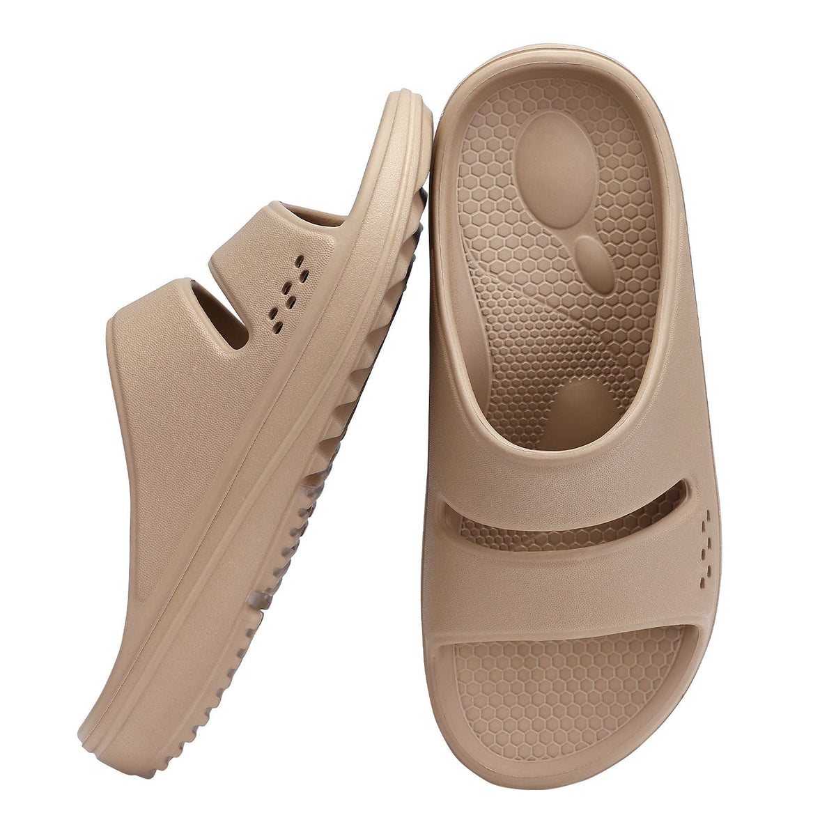 Kidmi Men Recovery Slides Women Arch Support Slides Summer Beach Sandals Light Orthotic Men Sandals Outdoor Breathable Sandals