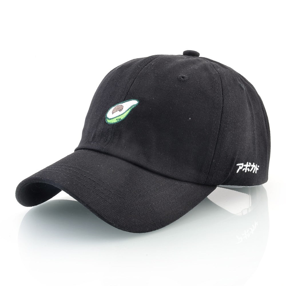 Fashion Baseball Cap With Avocado Embroidery Unisex Baseball Hats For Men Women Four Seasons Snapback Golf Dad Hats Cotton Bones