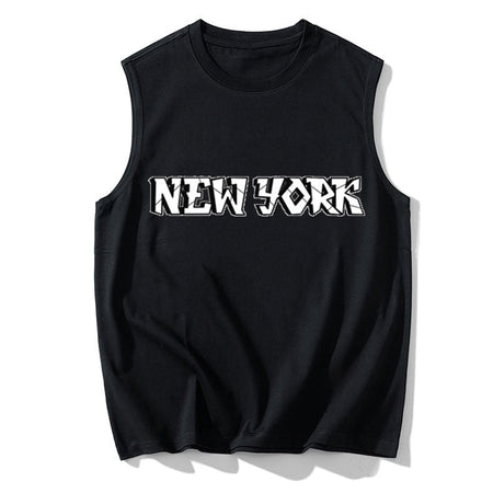 Men's Plus Size Vest Shirt 110-200KG Gym Workout Tummy Control Compression Tank Top Black Print Sleeveless Tee Fat Male Clothing