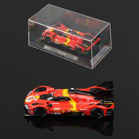 Bburago 1:43 Race Car Model With Dust Cover Series Alloy Miniature Diecast Racing Static Toy 499P 296 GT3 963 911 GT3 SC63 Fxxk