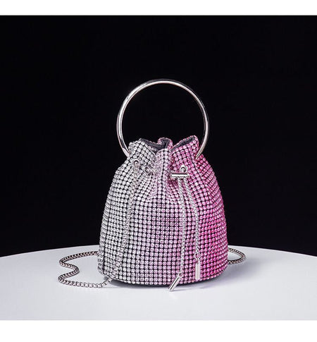 Women's bag 2024 a w bucket bags Women's inlaid diamond bag Fashion dinner women luxury single shoulder designer handbags