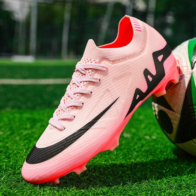 New Men Football Boots Long Spikes Ultralight Grass Cleats Match Indoor Breathable Soccer Shoes Sneakers Training Drop Shipping
