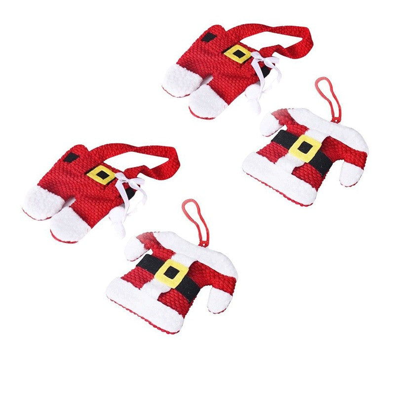 1/2/3 Set Christmas Cutlery Holder Utensil Bags Fork Spoon Pockets Tableware Silverware Xmas Pouch