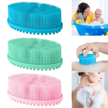 Silicone Body Brush Baby Shower Body Wash Sponge Dry Massage Bath Towel for BodyBas Body Wash Scrubber Brush Bath Back Scrubber