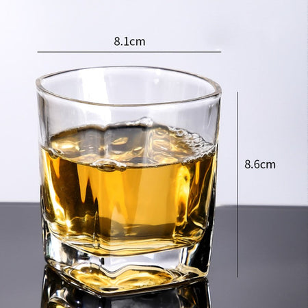 High End 10.3oz Black Silhouette Pattern Glass Cup Personalized Drinking Glasses Household Creative Whiskey Glass Iceberg Cup