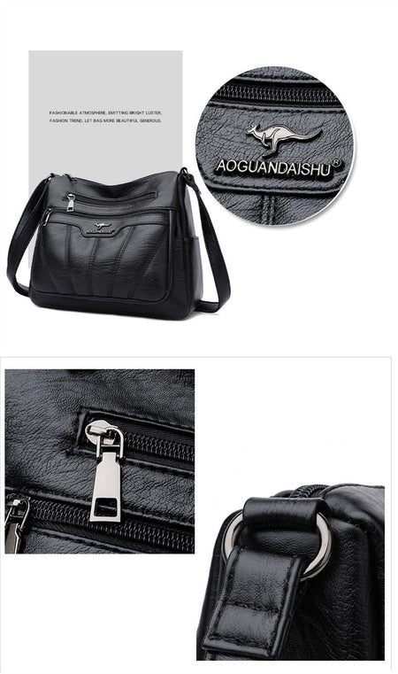 Soft Leather Women Bag Branded Designer Ladies Handbag Purses 2023 Luxury Female Shoulder Bag Large Capacity Crossbody Bags Sac