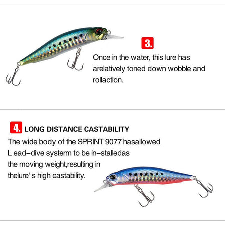 77mm 63mm Minnow Fishing Lure Wobbler Rozante 77SP Long Cast Hover Swaying Lure Jerkbait Artificial Bait Culter Alburnus Bait