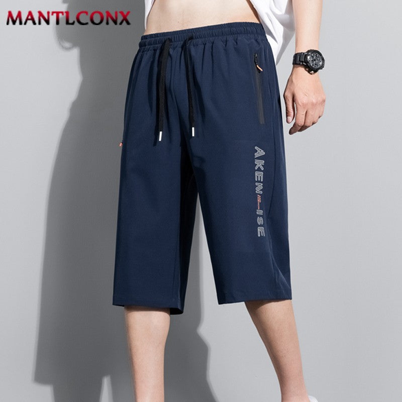 Fashion Casual Board Shorts Men's Shorts Summer Quick Dry Stretch Shorts for Men Jogging Running Short Pants Male Bottom Black