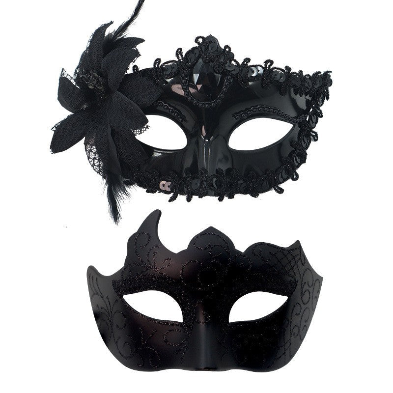 2PCS Couple Masks Sexy Painted Masquerade Mask Men Women Half Face Wedding Carnival Performance Costume Prom Parties Supplies