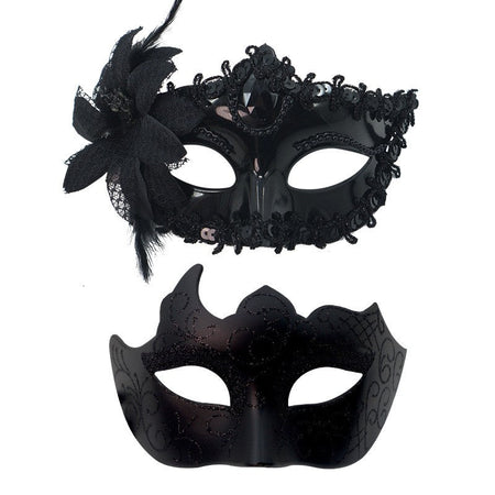 2PCS Couple Masks Sexy Painted Masquerade Mask Men Women Half Face Wedding Carnival Performance Costume Prom Parties Supplies