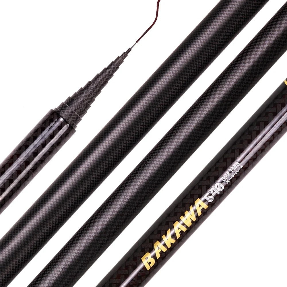 BAKAWA Stream Fishing Rod 3.6M/3.9M/4.5M/5.4M/6.3M/7.2M Telescopic 100% Carbon Fiber Pole Travel Tackle Carp Freshwater Pesca