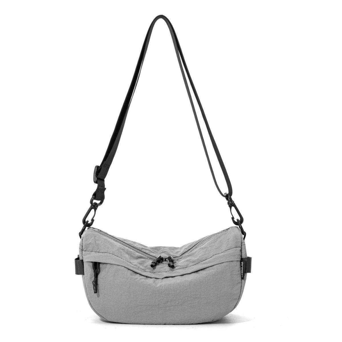 Japanese-Style Waterproof Lightweight Nylon Crossbody Bag, Lightweight Casual Multi-Pocket Unisex Phone Bag, Small Square Bag, Trendy for Hiking and Shopping