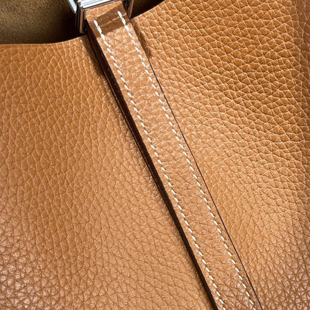 Mendy 22 CM Large size Top Quality Bucket Bags Women's Bag Lady Luxury Designer High End Bag TC Cowhide Golden Sliver