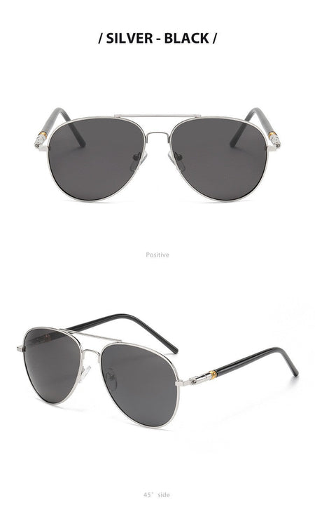 Pilot Men Classic Prescription Reading Sunglasses Black Lens Finished Presbyopic Readers Shade Outdoor Sun Glasses +1.0 to +4.0