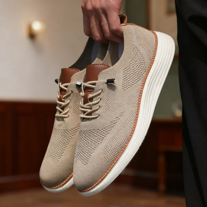 Men Casual Walking Shoes Breathable Mesh Knit Sneakers Hot Selling Bestselle Lightweight Non-slip Flat Lace Up Running Shoes Men