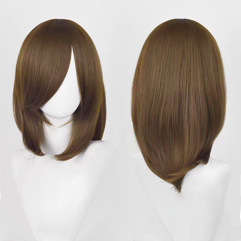 Cosplay Wigs Multicolor 16 Inch Short Straight Men's Wig Synthetic Heat Resistant Wigs for Anime Cosplay Halloween Party Use