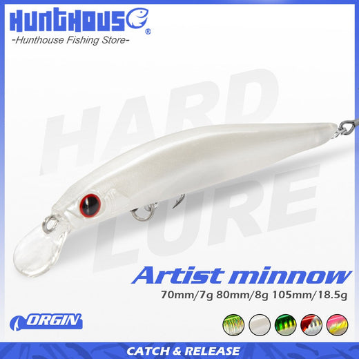 Hunthouse Trout Fishing Lure Sinking Jerkbait 70/80/105mm 7/8.5/18.5g Artist Minnow Sea Fishing Bait Twitch Hard Lure For Bass