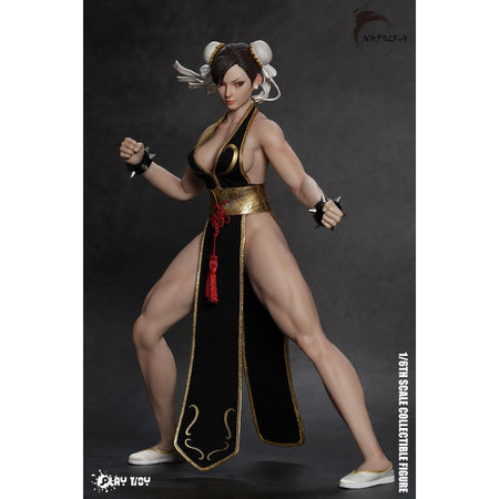 1/6 Scale Chun Li Action Figure P023 - Fighting Goddess with Movable Eyes 12'' Female Soldier Body Model Toy in Stock