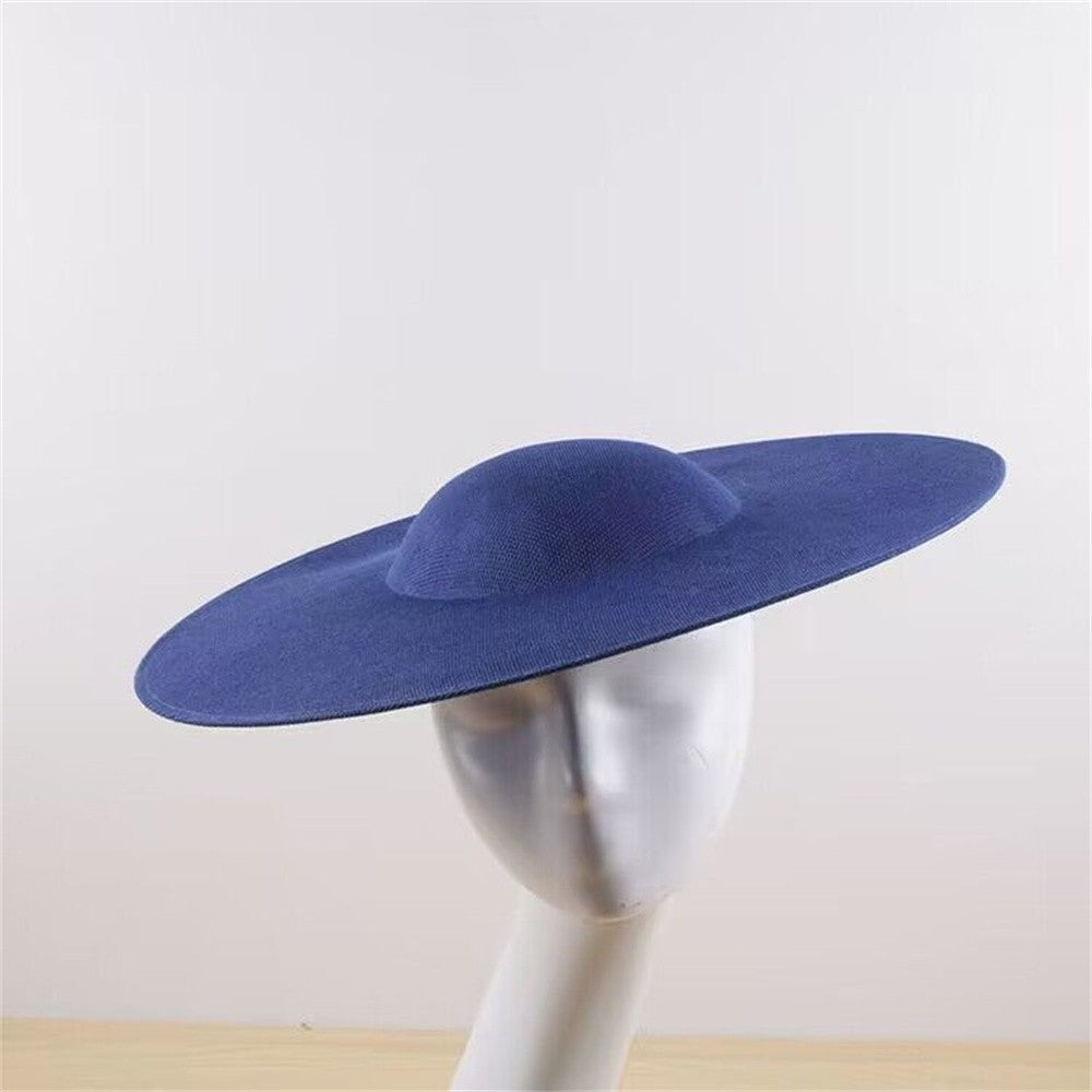 40CM Fascinators Base Marron Big Pillbox Cap Wedding Millinery Supplies DIY Hair Accessories Hat Women Kenducky Church Headpiece
