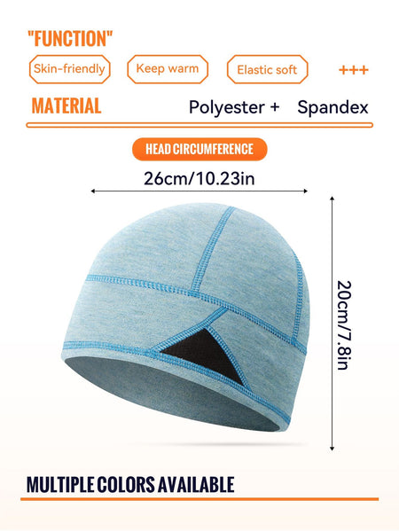 WRELS Warm Beanie Knitted Skull Cap Fashion Winter Hat Thermal Fleece Lined Sports Hat Windproof Sweat Absorbing Sports Hat
