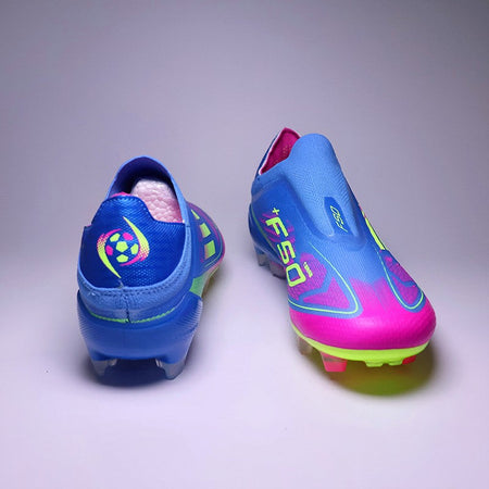 SLIP-ON Mens Soccer Shoes Non-Slip Turf Soccer Cleats for Youth  Without-Lace TF/FG Training Football Boots Chuteira Campo 35-45