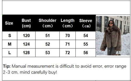 Winter Women Warm Faux Fur Coats Fashion Browns Long Sleeve Stand Collar Short Jackets 2025 Lady High Street Commute Outerwear