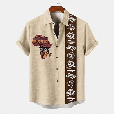 Men's Summer Hawaiian Casual Fashion Social Beach Style Short Sleeved Printed Loose Retro Vacation Shirt Camisas Estampadas