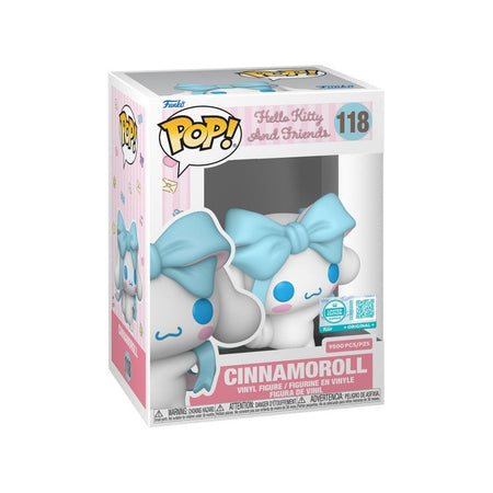 Hello Kitty And Friends Funko Pop Cinnamoroll Vinyl Figure Exclusive #118 Bow Collecti Action Model Girl Gifts Statue Doll Toys