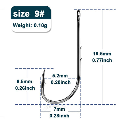 FTK Baitholder Fishing Hooks Sea Barbed Fishing Lures Shank Beak Live Bait Holder Carp Fishing Worm Hooks Accessories Tackle