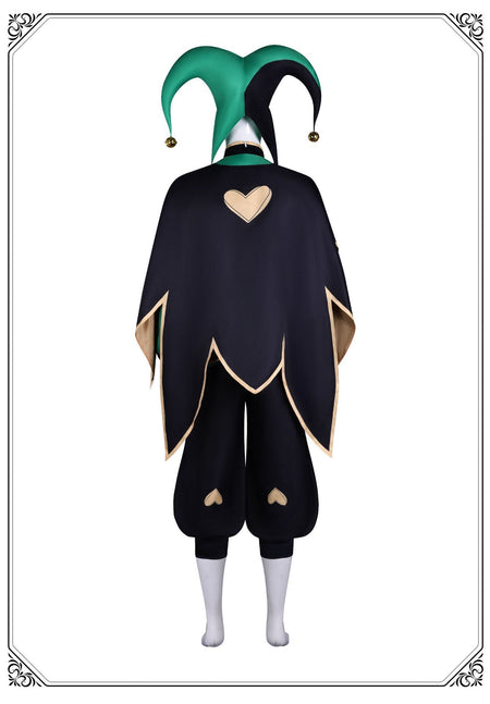 The Freak Circus Pierrot Jester Harlequin Cosplay Costume for Game Adult Clown Joker with Mask Halloween Carnival Outfits