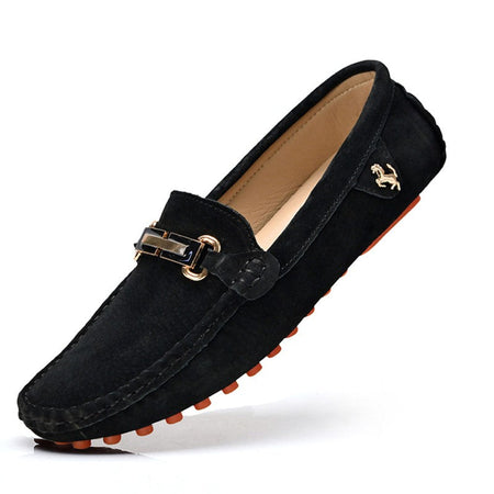 YRZL Loafers Men Big Size 48 Soft Driving Moccasins High Quality Flats Genuine Leather Shoes Men Slip-on Suede Loafers for Men
